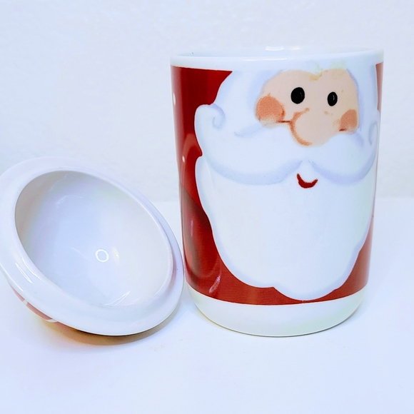 Vintage Santa Claus Festive Mug Coffee Cup with removable lid gift - Picture 4 of 7